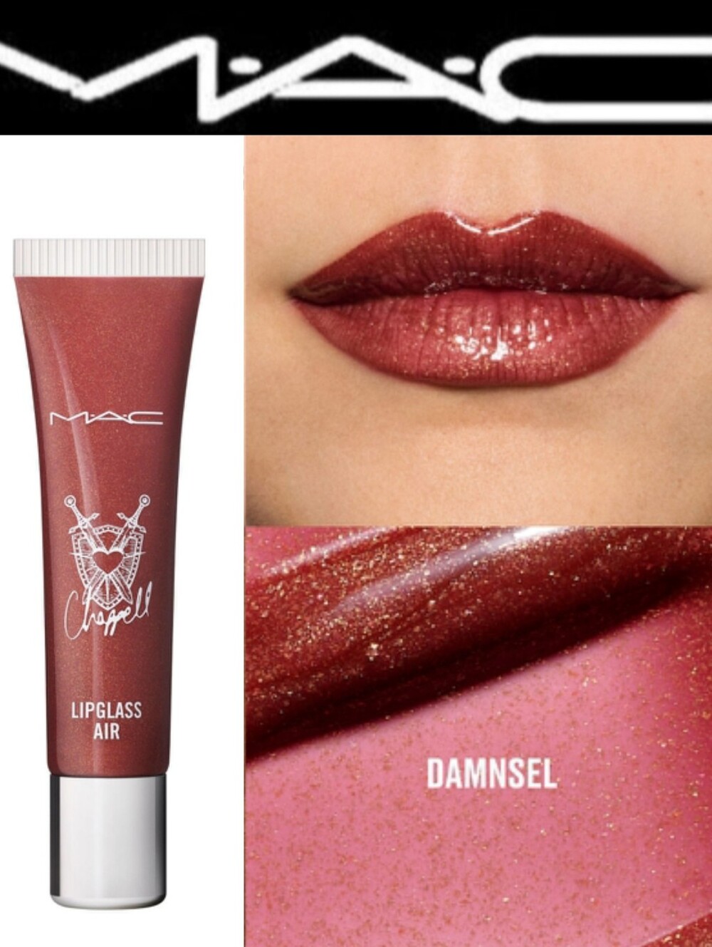 MAC Cosmetics Viva Glam Chappel Roan Lipglass Air Non-Sticky Gloss